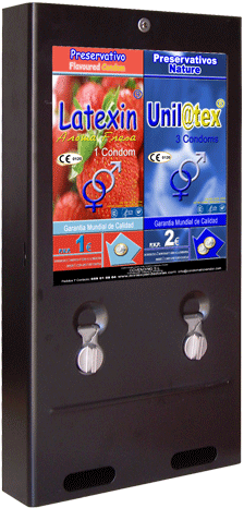 MAQUINAS EXPENDEDORAS Preservativos, Aros o Anillos Vibradores, Tangas, kit de Higiene Femenino, Luminosos, Multifrutas, Nature, Vibrasex, Lubricante intimo, Alcotest Alcoholimetro,
